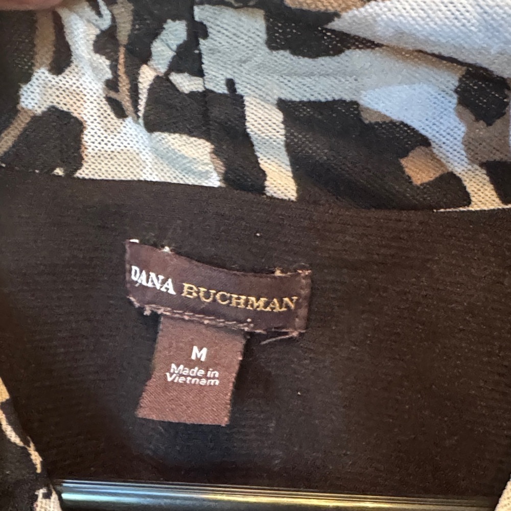 Stylish Black and White Abstract Women's Blouse / R9 - Picture 3 of 4